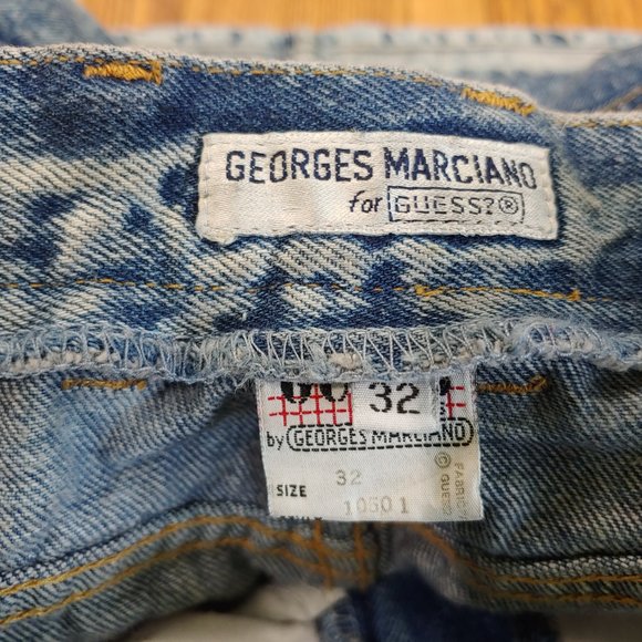 Vintage 80's Guess Acid Wash Demin Skirt - Picture 7 of 8